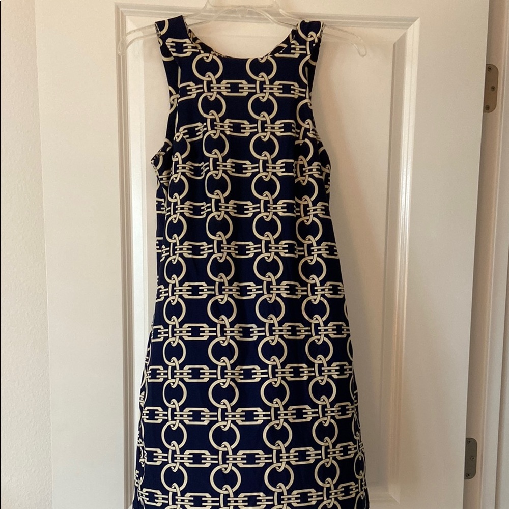 Aryeh Navy blue and cream dress Size Small
